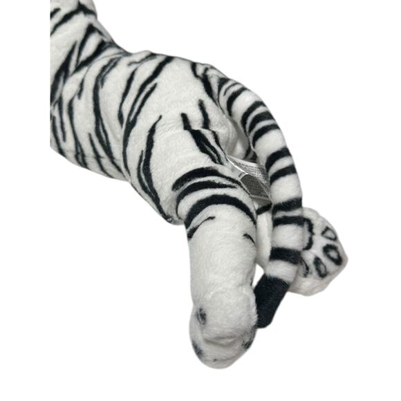 Fiesta Laying White Tiger Stuffed Animal Plush 18.5" Realistic Bengal Blue Eyes - Picture 6 of 10